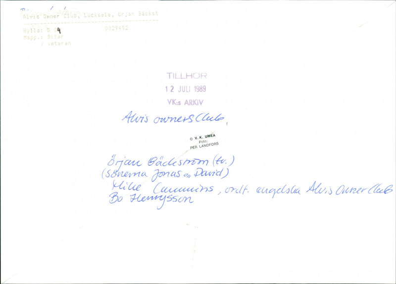 1989 ILARES WHEAT SUCH GADESMOM AWIS DAWID GUARDS ALISA UMEA - Vintage Photograph