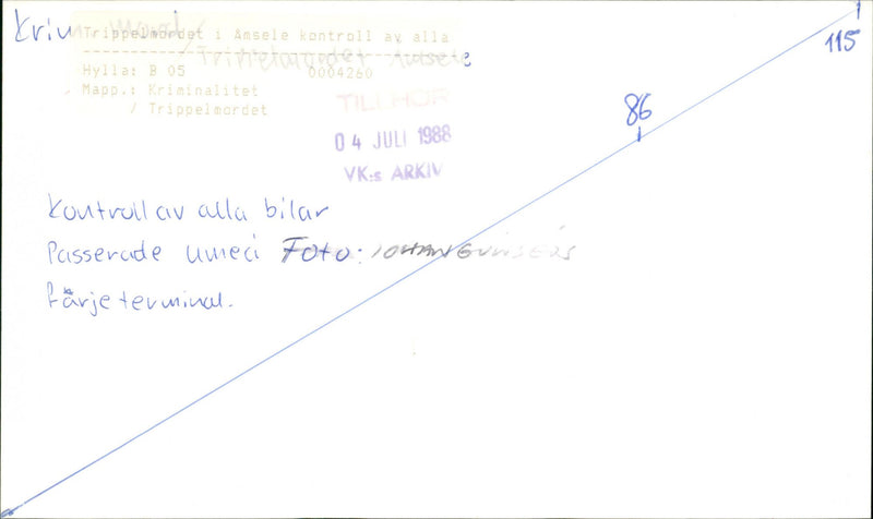 1988 ALL APPLE RINAL TRI JULY ROAGODET ARCHIVE MURDER CARS CONTROL MANGUNERS NUTS - Vintage Photograph