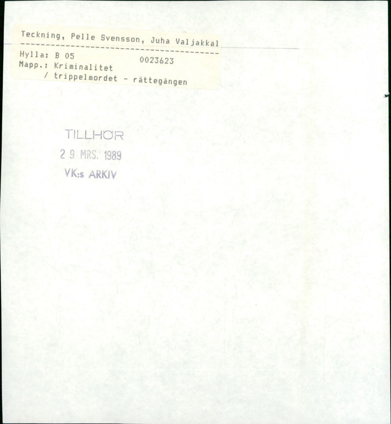 1989 TRIPLE MRS STEERING ARKEY JUHA MURDER WHEEL VALJAKKAL CRIMINALITY GLITCH - Vintage Photograph