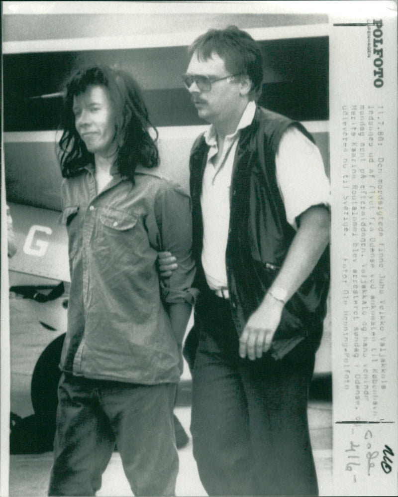 1988 TRIPLE HEMMIS AND CIRIGE BANNO MURDER MISTHOUGHT CRIME ARIGE MURDER SUSPECT - Vintage Photograph