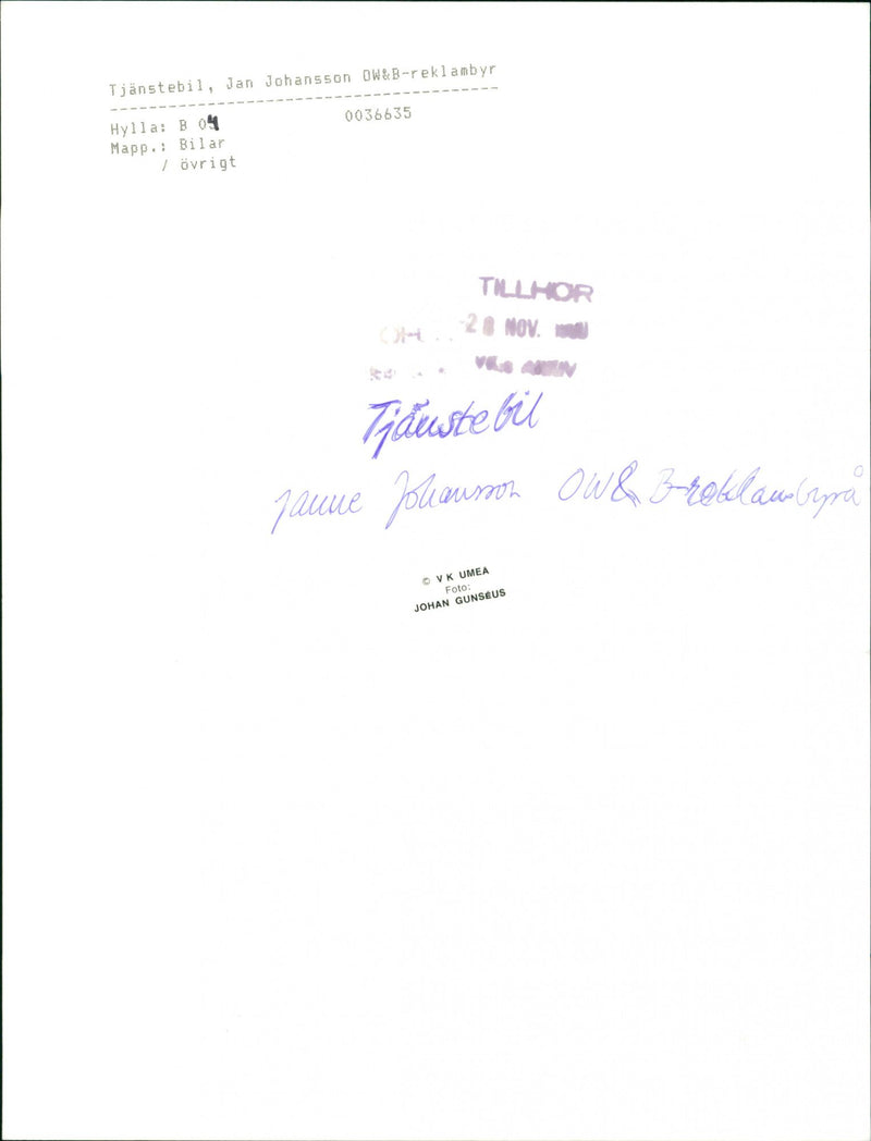 Janne Johansson - Vintage Photograph