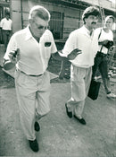 TRIPLE HAS HOPEL MURDER ALFS ANDERSSON FOLDER AND FALK MAAR LARS GUNN MODEL - Vintage Photograph