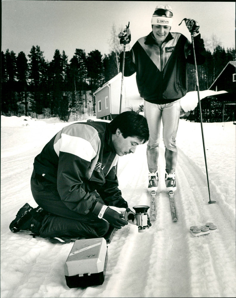 Antonina Ordina, SK Tegsnäspojkarna, och Leonid Kuzmin - Vintage Photograph