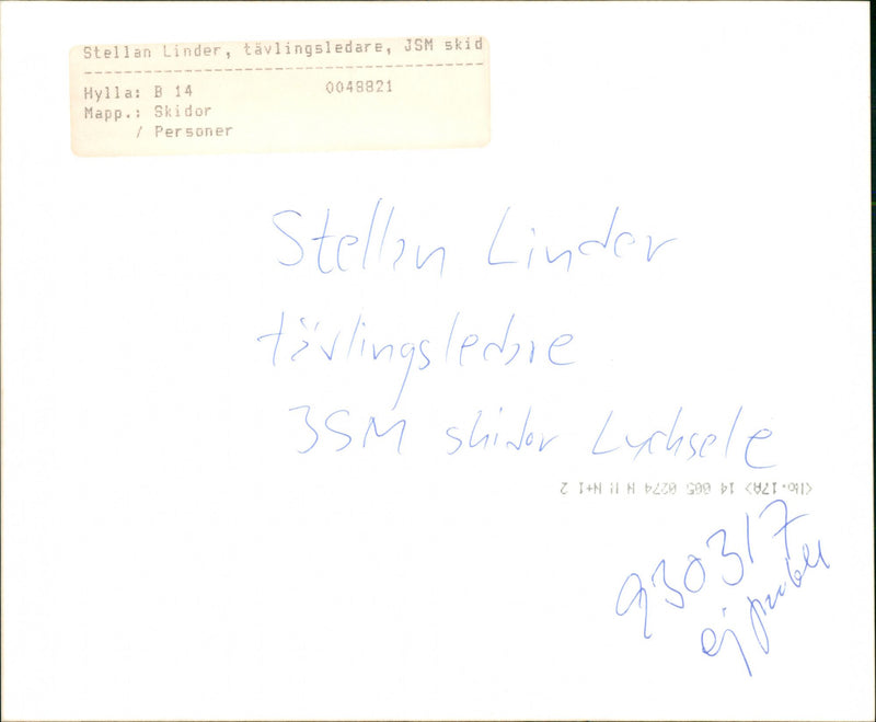 Stellan Linder - Vintage Photograph