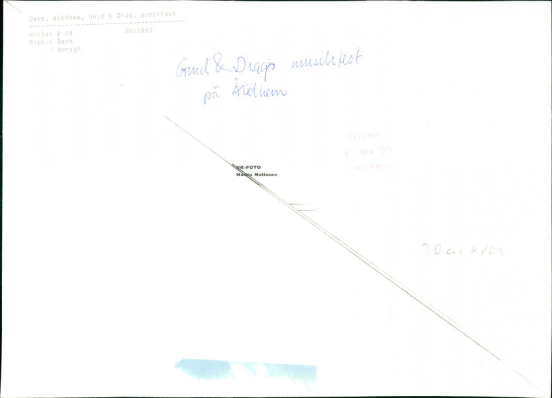 DANCE OTHER MIHAIN MATTSSON DRAUP PHOTO MUSICALEJEST MUSIC GNID FESTIVAL ARD - Vintage Photograph