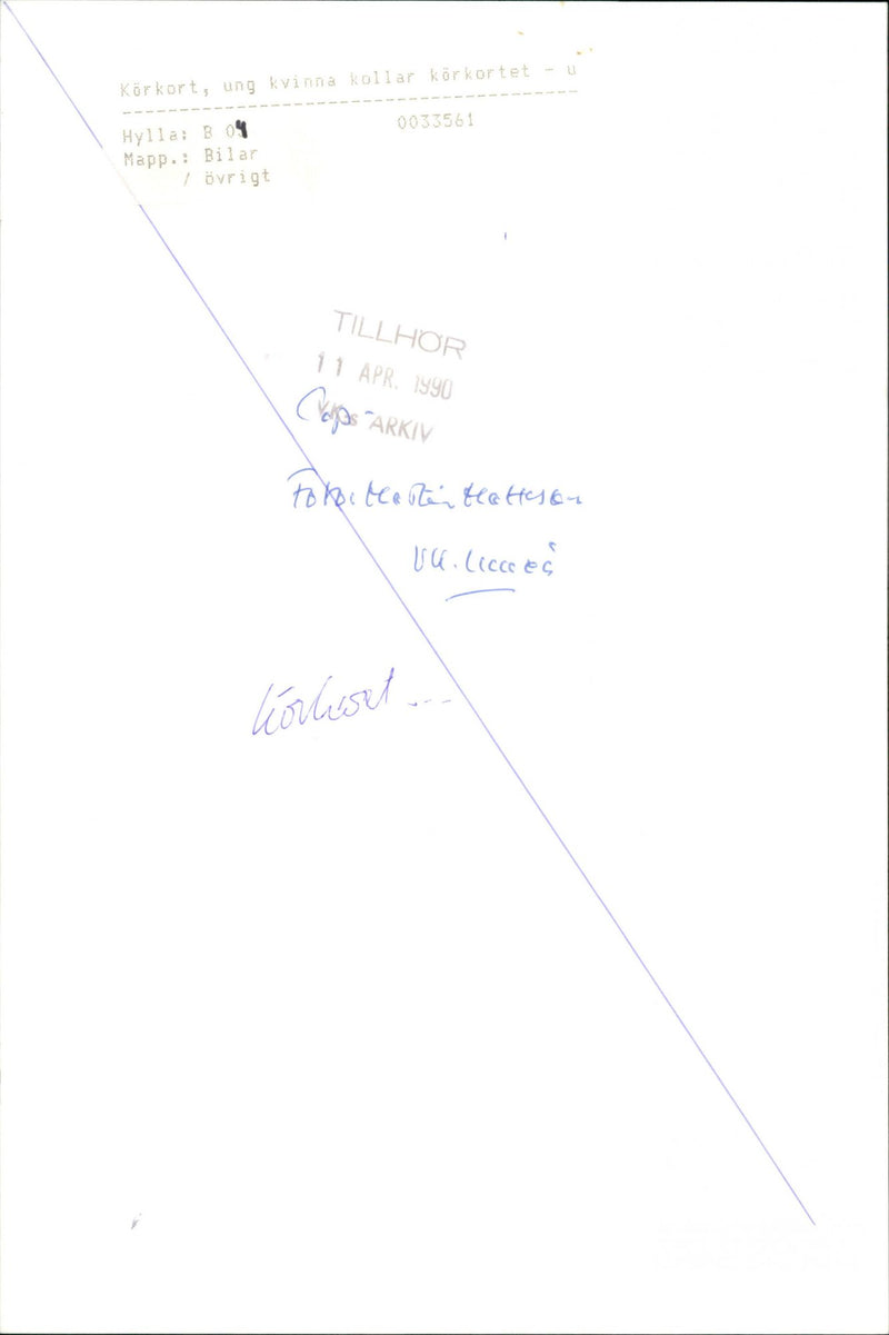 Driving license check - Vintage Photograph