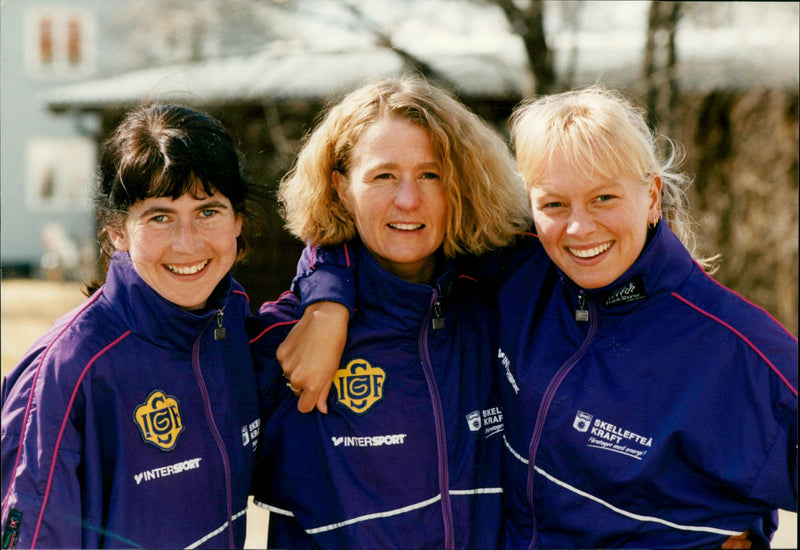 Kristina Hugosson, Anne Gustafsson och Pernilla Ericsson - Vintage Photograph