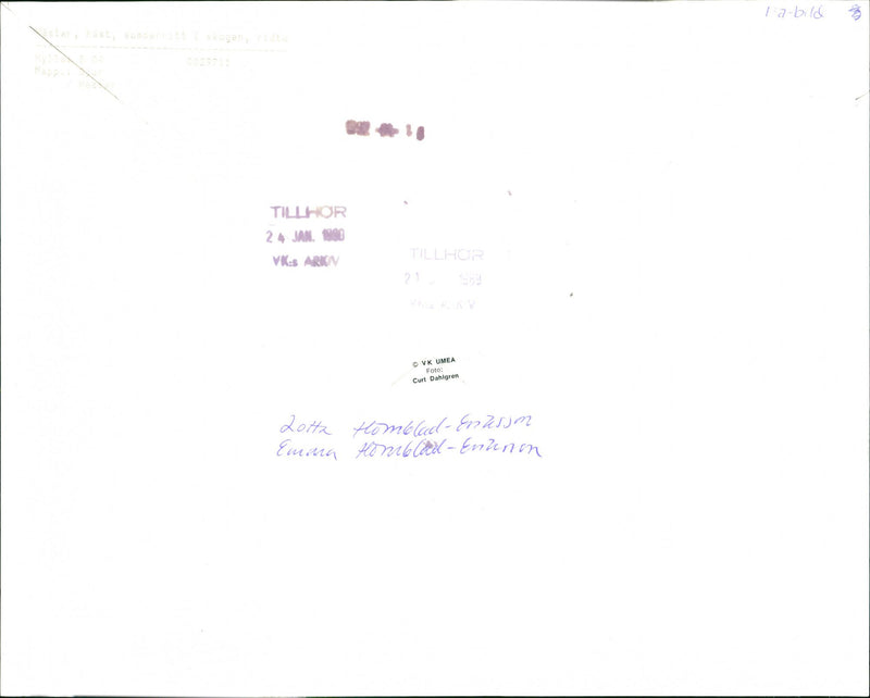 HOMB BLOOD HOMBLAD ENUNO ARCHIVE EUROPEAN GUARDS EMMA UMEA - Vintage Photograph