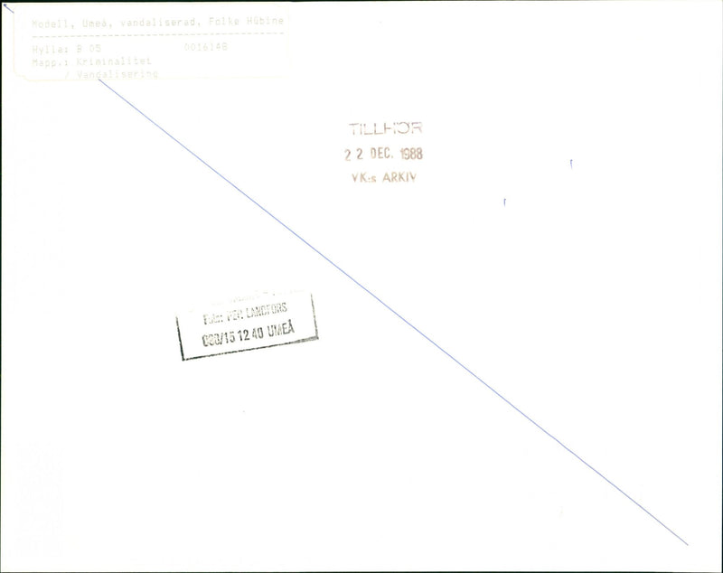 Model vandalized in Umeå - Vintage Photograph