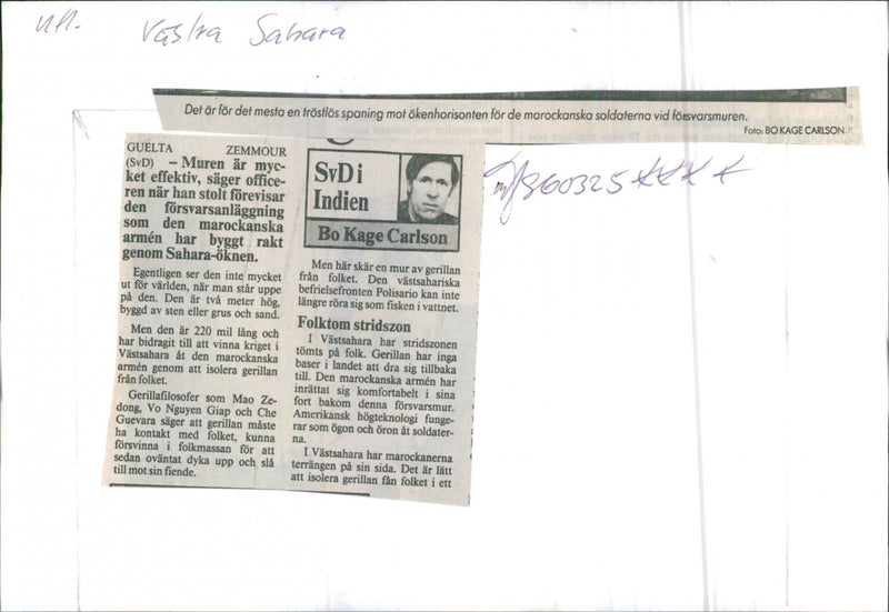 Marockanska soldater i Västsaharas Guelta Zemmur - Vintage Photograph