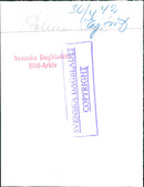 From the Stockholm Police's suré in the Concert Hall. Here The Bobbies in the chicken farm with Kalle Duck - Vintage Photograph