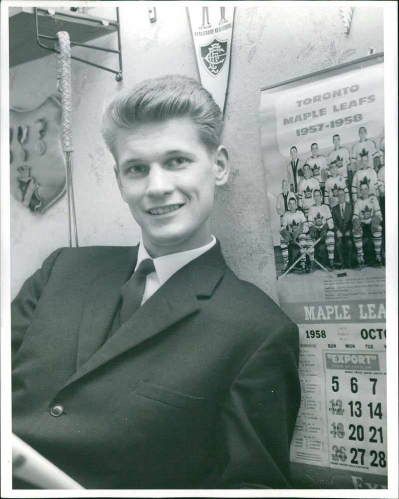 Fotbollsspelaren Kurt "Kurre" Andersson för AIK - Vintage Photograph