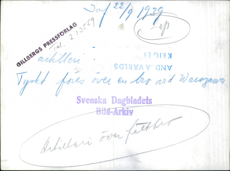 German artillery is brought across a bridge at - Vintage Photograph