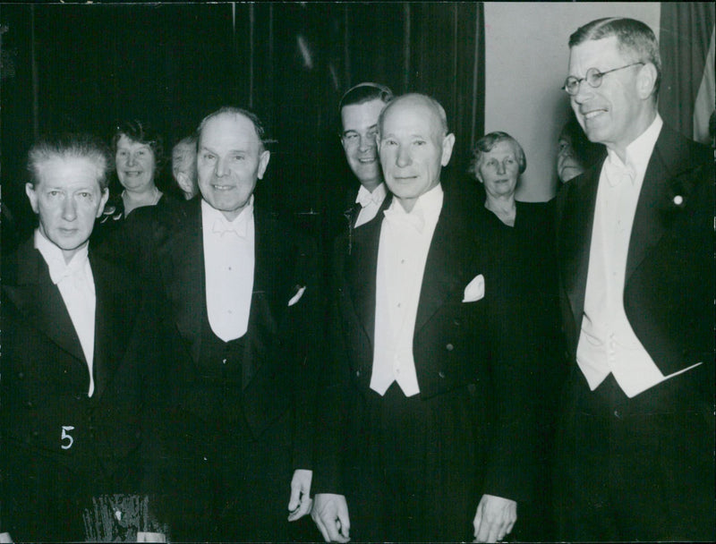 Crown Prince Gustaf Adolf attends the Concert Association's 40th anniversary - Vintage Photograph