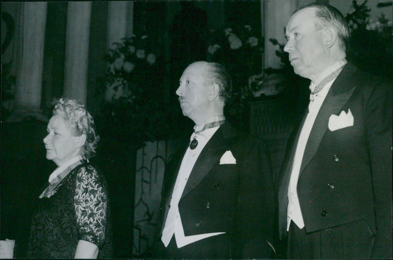 From the medal ceremony when the PUB celebrates its 60th anniversary. Vivian Lilja, Axel Rosenqvist and Carl Person - Vintage Photograph