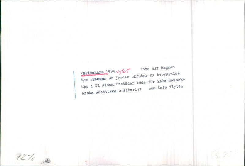 En vy från Västsaharas huvudstad al-Ayun - Vintage Photograph