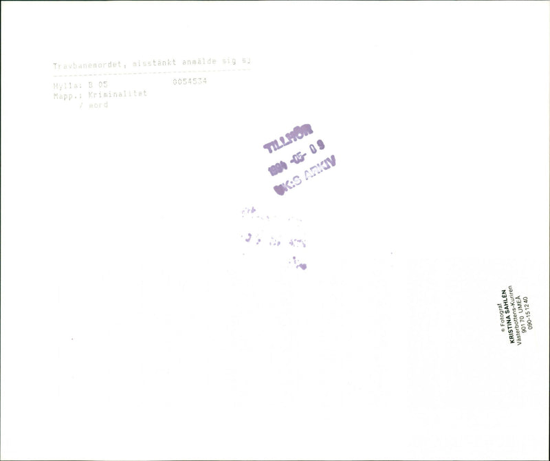 1996 CRIMINALITY MODE TRAVPANE ARK PHOTOGRAPHIC MURDER AWAY MISCONCEPTION FOLDER - Vintage Photograph