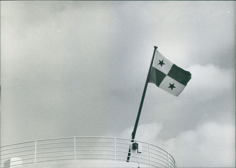 Panama flag - Vintage Photograph