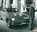 Crown Prince Carl Gustaf received a sky blue Volvo P1800 on his first day as a fanatic - Vintage Photograph