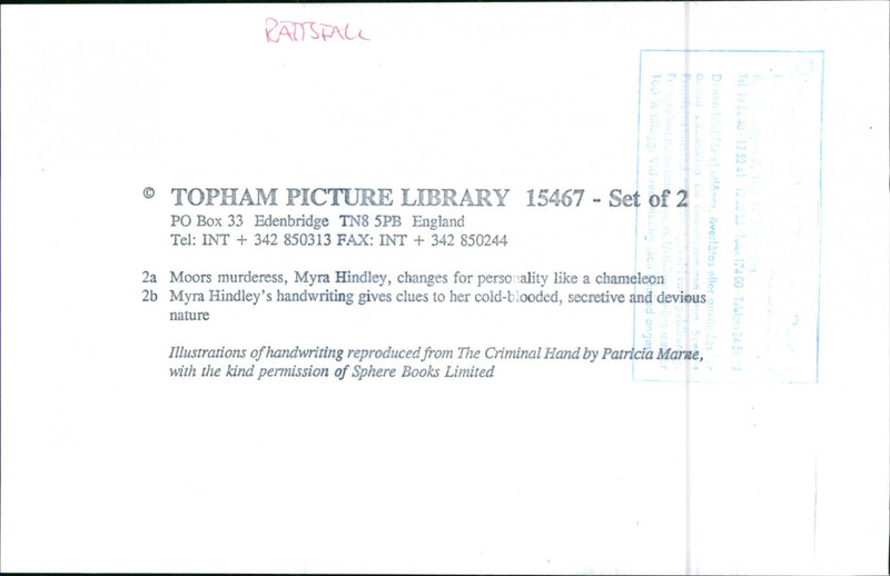 TIFF KIND RAISIAL CRIMINAL HER BOOKS TEL NATURE AND HANDWRITIN DEATH ENGLAND - Vintage Photograph