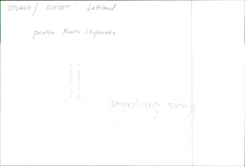 OLABVAKAR SIAN KUUTS SOVIET SAISOZLAYD LATVIA EXCEPT POET SKUJENIEKS - Vintage Photograph