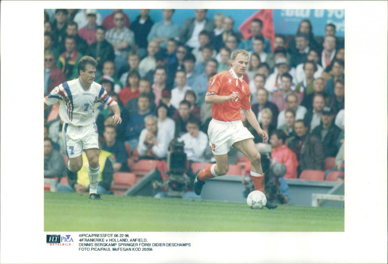 Didier Deschamps & Dennis Bergkamp - Vintage Photograph