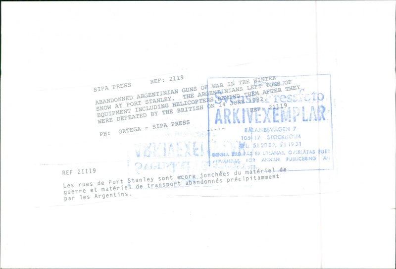K.R.I.S Falklandskriget - Vintage Photograph