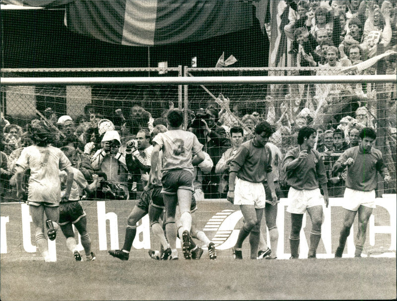 European Championship qualifier Sweden-Italy 1-0 - Vintage Photograph