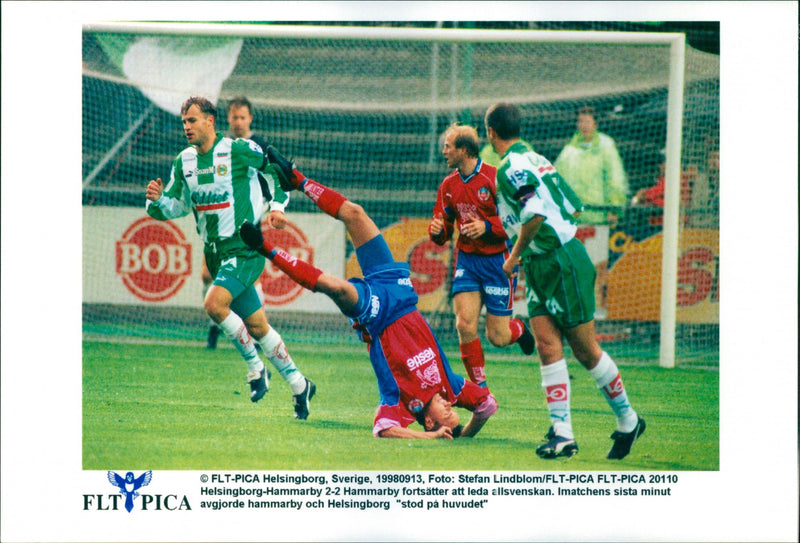 Football: Helsingborg - Hammarby 2-2 - Vintage Photograph