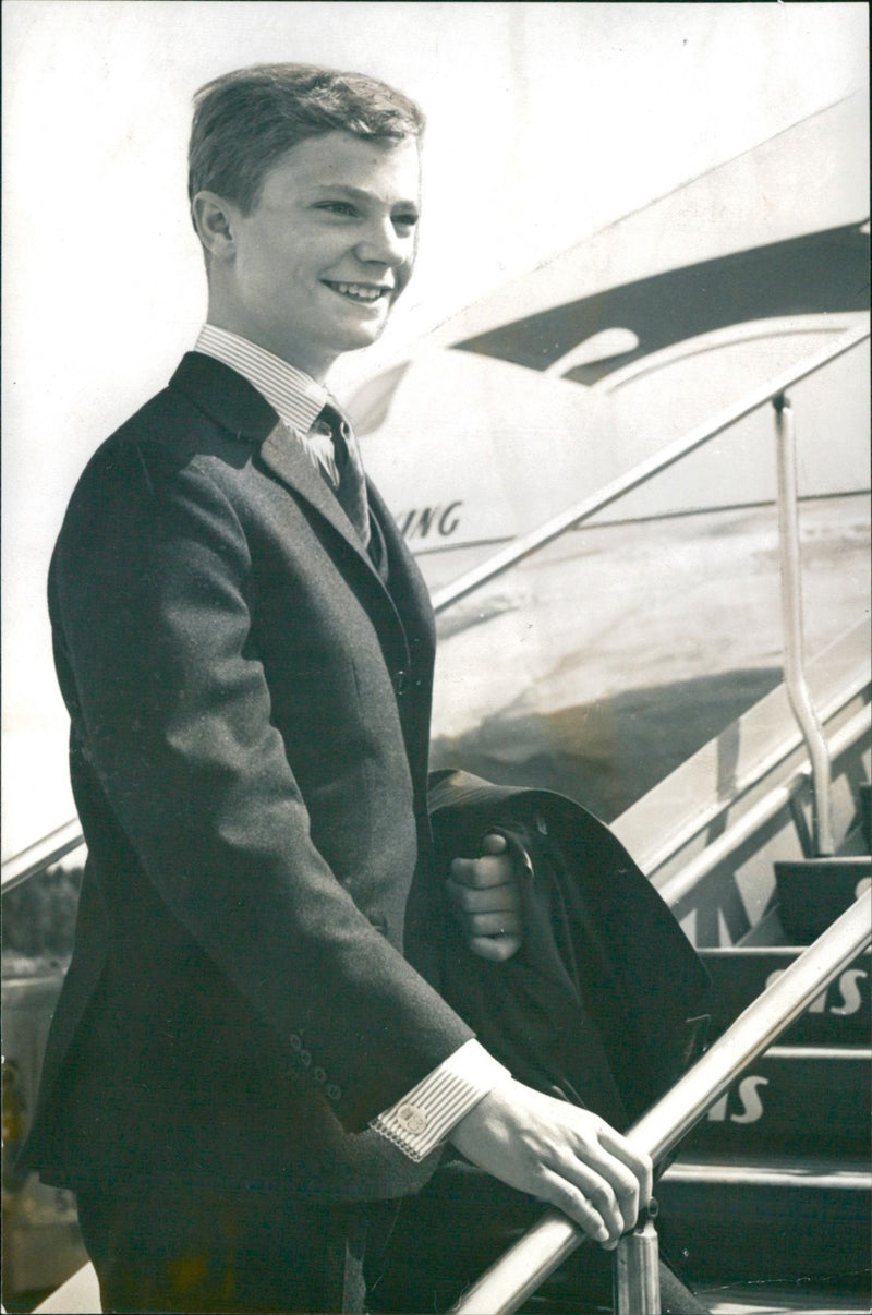 Crown Prince Carl Gustaf on his way to London - Vintage Photograph