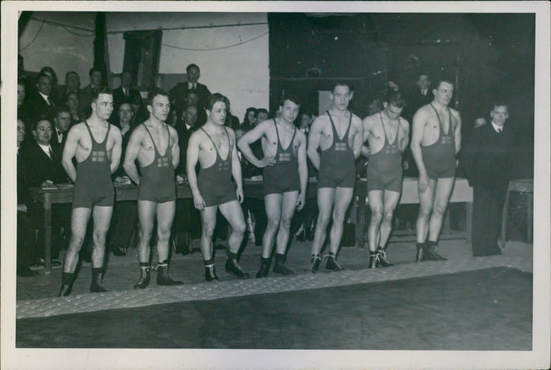 Olympic Wrestlers - Vintage Photograph