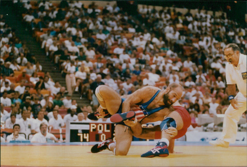 Olympic Wrestlers - Vintage Photograph