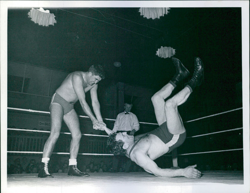 Olympic Wrestlers - Vintage Photograph