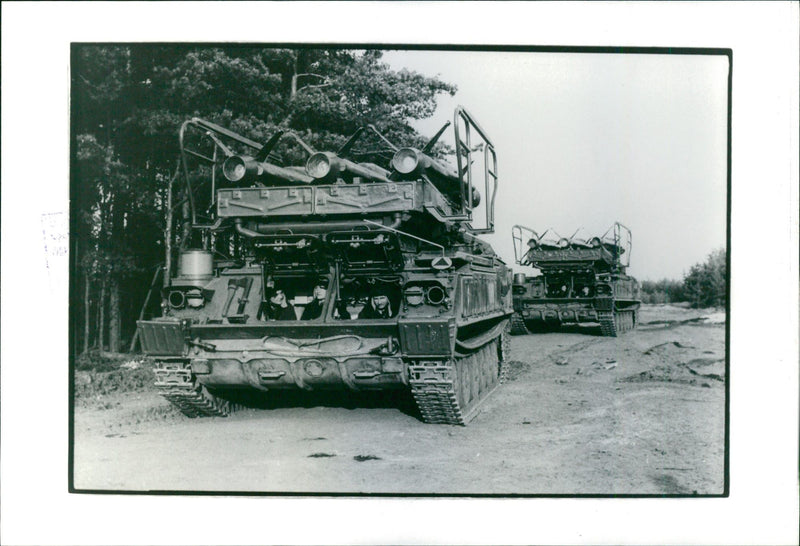 Tanks in the Warsaw Pact military maneuver "Soyuz-81" in Poland - Vintage Photograph