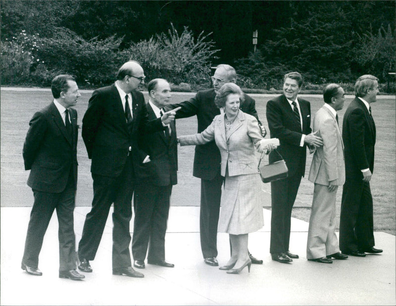 Ledarna i G7 toppmötet i Bonn 1985 - Vintage Photograph