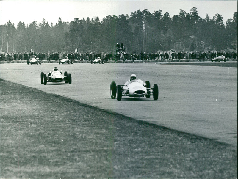 Competition driver Yngve Rosqvist in competition - Vintage Photograph