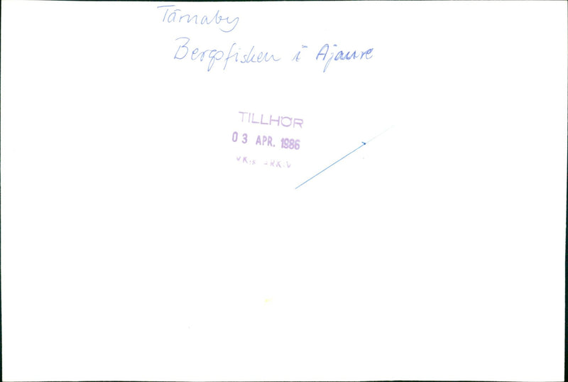 1986 JARNA GAMLA BILDS TANABE KANTA BERGOFISKEN AJAURE ROV GUARDS VKS TARNA - Vintage Photograph