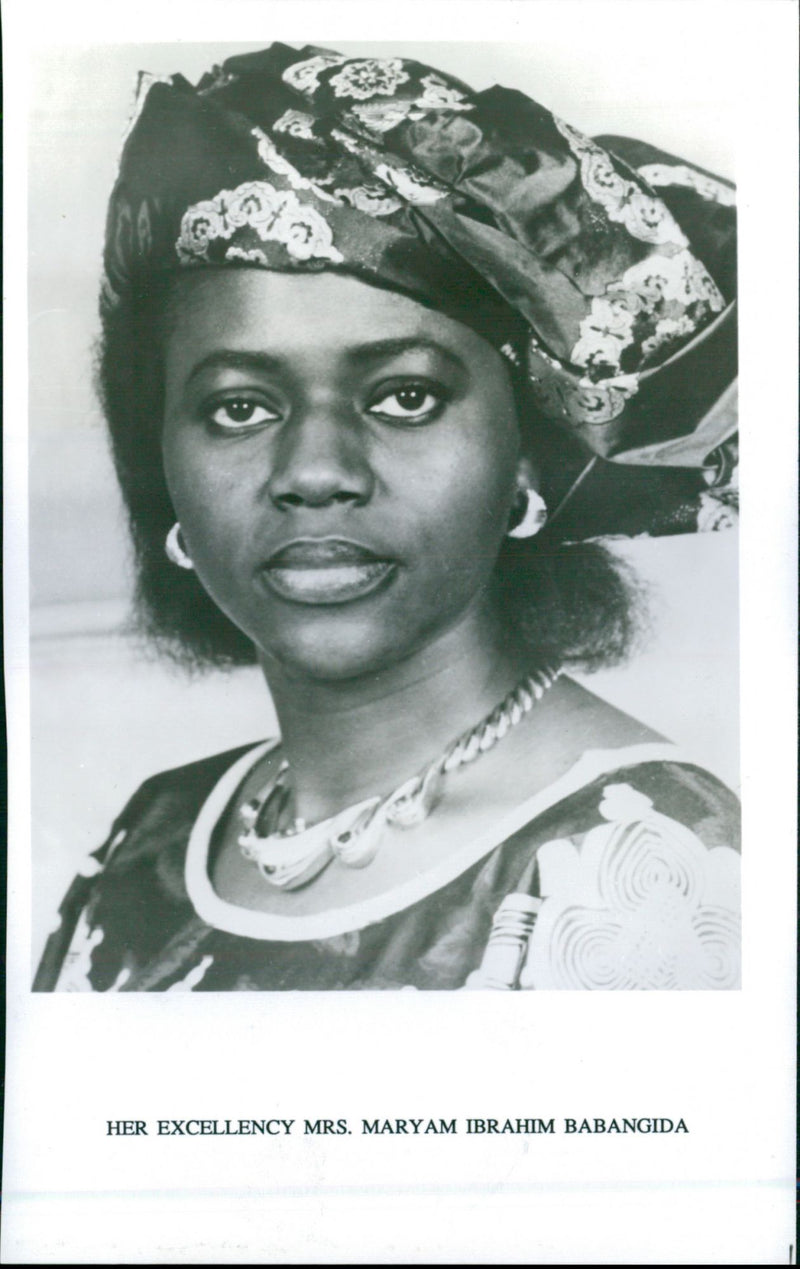 Her Excellency Mrs. Maryam Ibrahim Babangida - Vintage Photograph