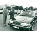 Roger Holfbach och Gunnar Häggström med nya Volvon - Vintage Photograph
