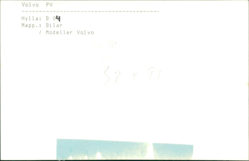 Volvo PV - Vintage Photograph