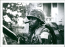 Amerikansk soldat i Greenville, Grenada - Vintage Photograph