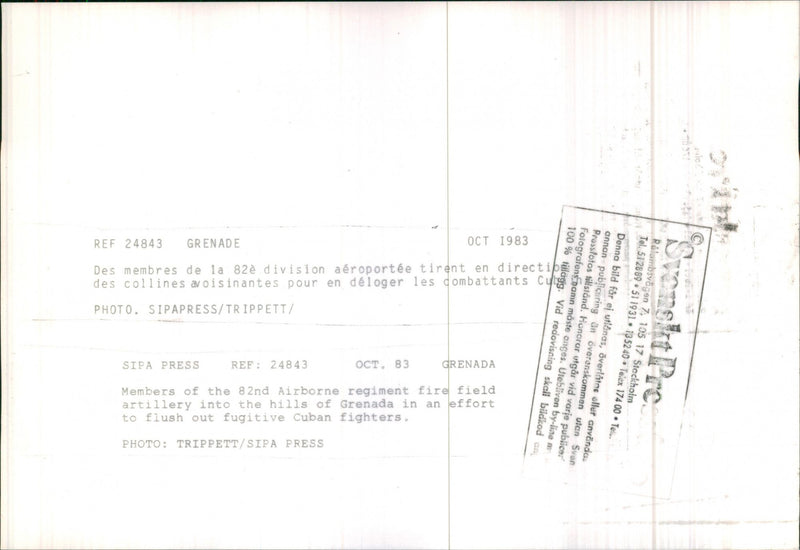 Amerikanskt artilleri i Grenada - Vintage Photograph