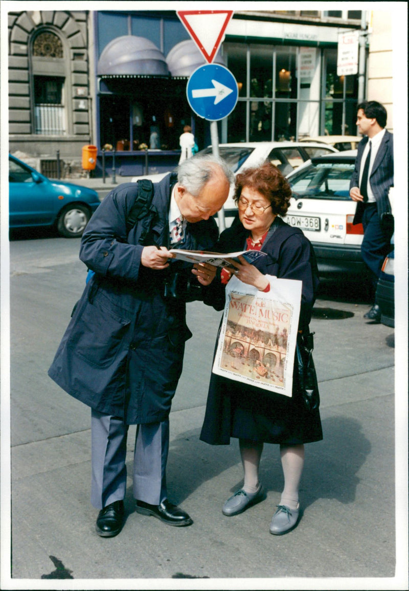 1995 NEGY ALARCOS FRADICE TELEPHONE TOURISTS SWEDEN MUSIC - Vintage Photograph