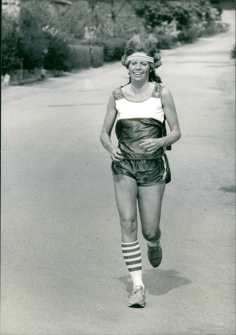 Stockholm Marathon 1984. Meta Bonerud - Vintage Photograph