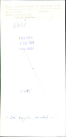 1975 STOLD SHELF ARCHIVE CASE STEALS DAY PLANBOOK JACKET SHAWL SHOLD MODEL - Vintage Photograph