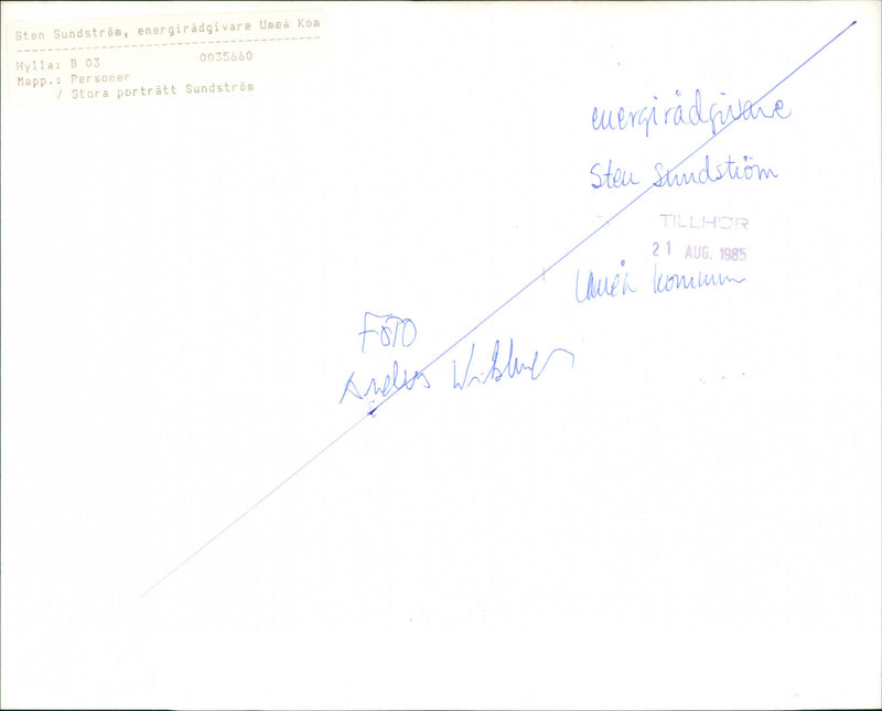 Sten Sundström - Vintage Photograph