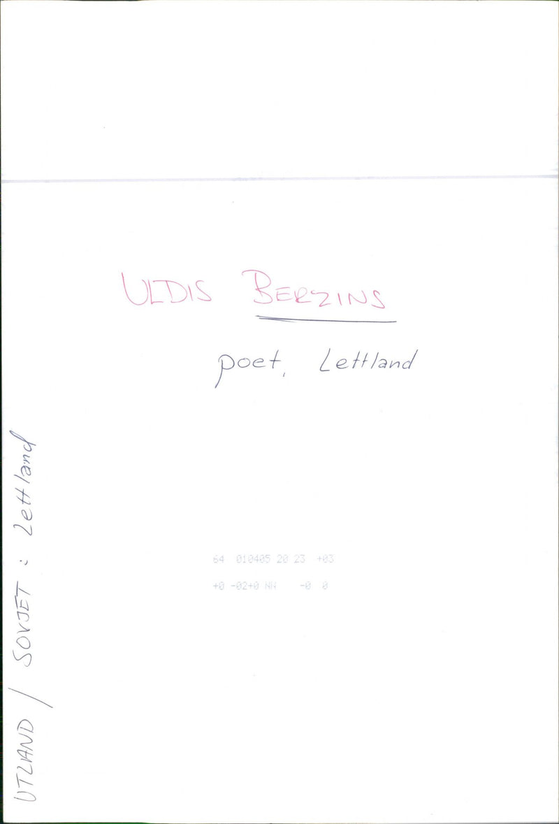 OLABVAKAR SOVIET LATVIA NOW BERZINS POET USDIS - Vintage Photograph
