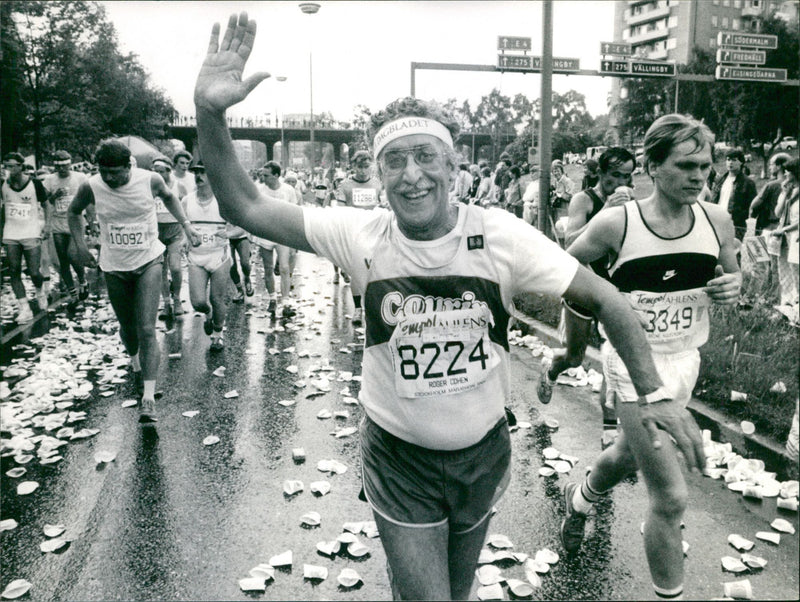 Stockholm Marathon. Roger Cohen från Frankrike - Vintage Photograph