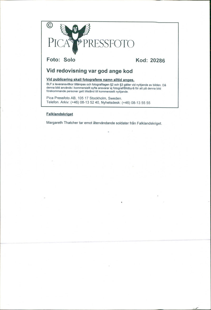 K.R.I.S Falklandskriget - Vintage Photograph
