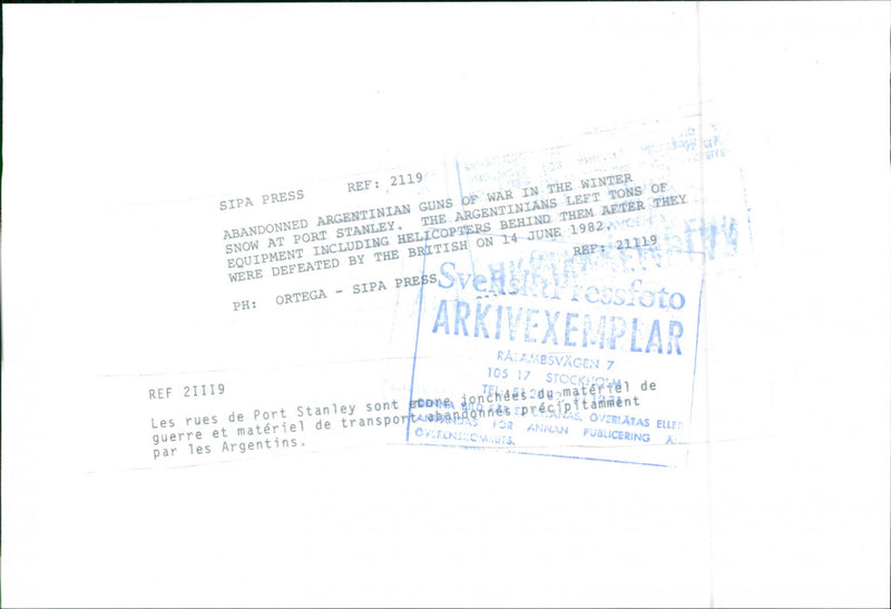 K.R.I.S Falklandskriget - Vintage Photograph